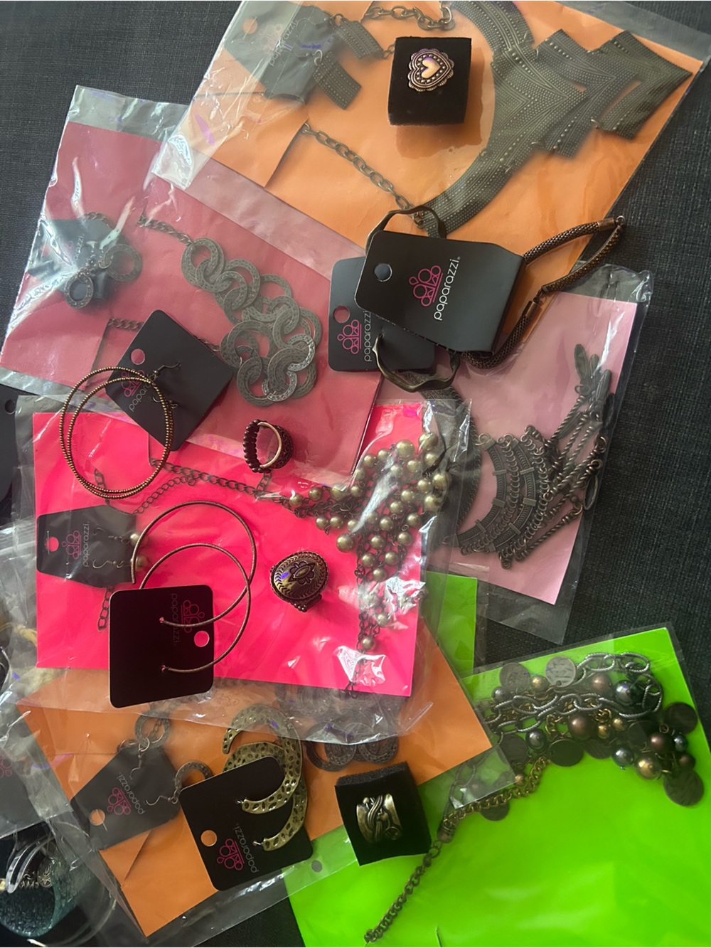 paparazzi Copper Tone Women's Jewelry Bundle - Mixed Metallic Pieces